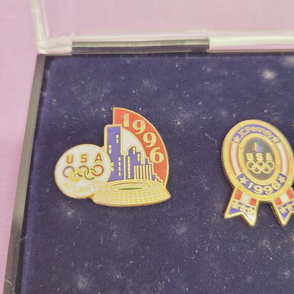 JCPenney Vintage Atlanta Salt Lake City Olympic 1996 2002 Collector Pin Lot of 3 - Picture 2 of 4